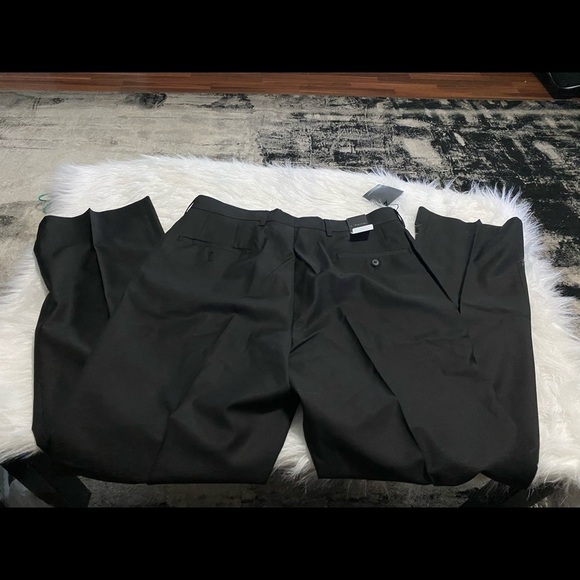Mens J Ferrar Black Modern Fit Dress Pants Sz 34 - Picture 4 of 5